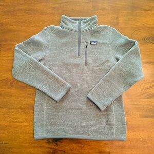 Youth Patagonia Grey Zip Up Sweater - Size XL 14